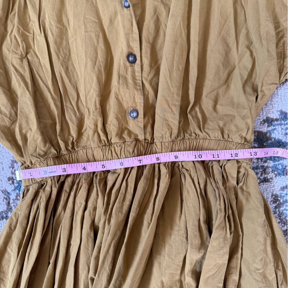 Yellow Midi Shirt Dress - Picture 6 of 7